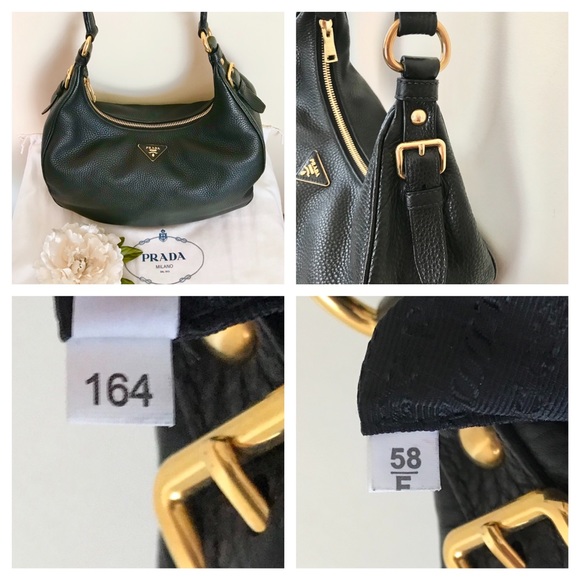 PRADA Black Leather Vitello Daino Large Hobo Bag - Picture 5 of 9